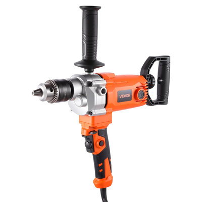 Mélangeur de perceuse, ensemble de mélangeur de perceuse électrique à fil de 5/8 pouce, perceuses de 0-750 tr / min 5,63A, perceuse à mélanger avec poignée en D pour le perçage et le mélange, mélangeurs à ciment portatifs pour fourrage, peinture, ciment