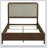Verona Walnut Upholstered Queen Panel Bed