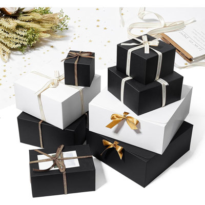 Pouces grandes boîtes-cadeaux avec couvercles 10 pièces