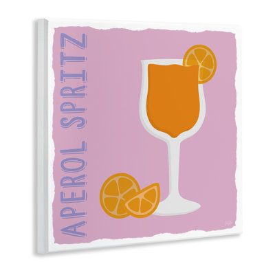 Aperol Spritz Cocktail Wall Plaque Art by Natalie Carpentieri