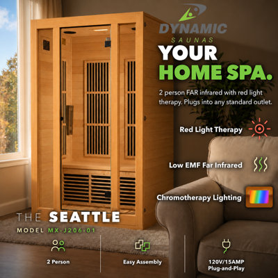 Sauna infrarouge FAR pour 2 personnes Maxxus "Seattle"