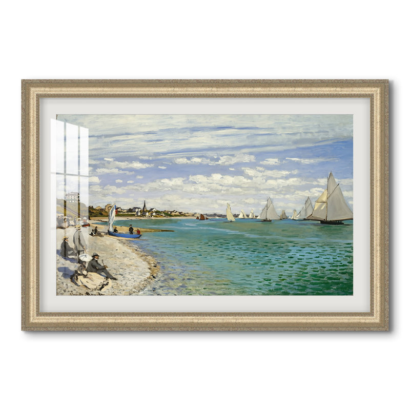 Régate à Sainte-Adresse, 1867 - Claude Monet - Reproduction encadrée sur mesure, 28x40 INNER SIZE, Framed Print with Mat