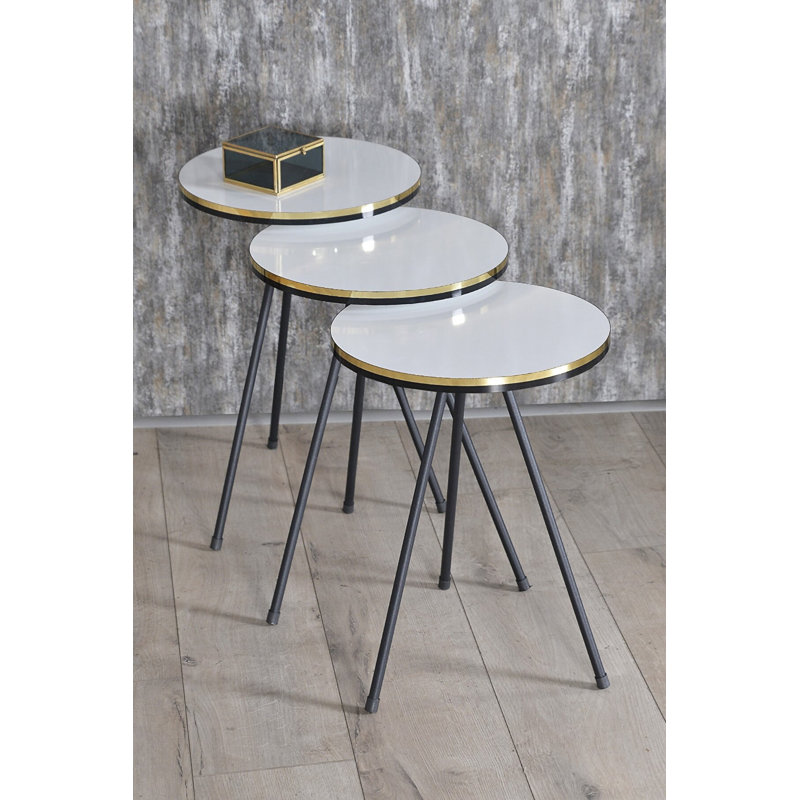 Corliss 14cm Console Table, White