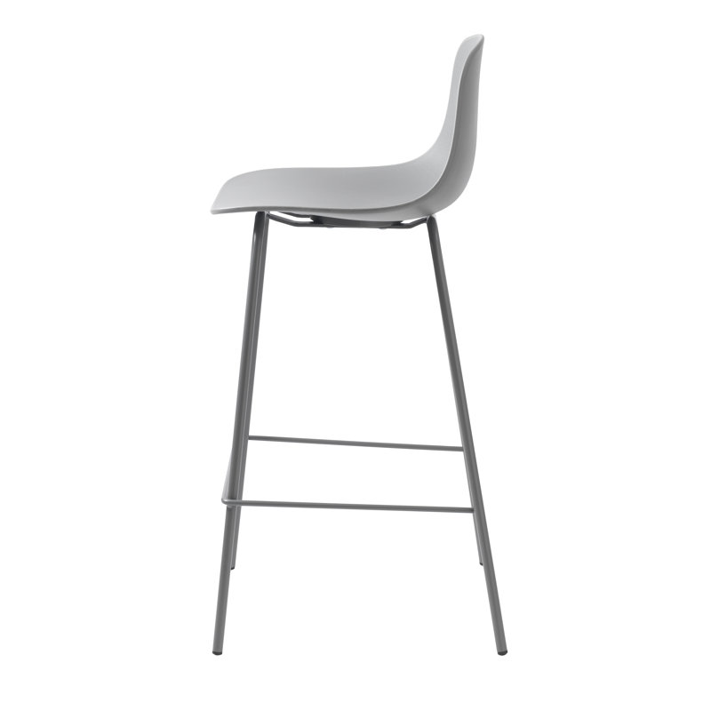 Kordt Counter Stool with Metal Frame, Grey