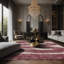 Tapis brun soyeux et moelleux-555410423