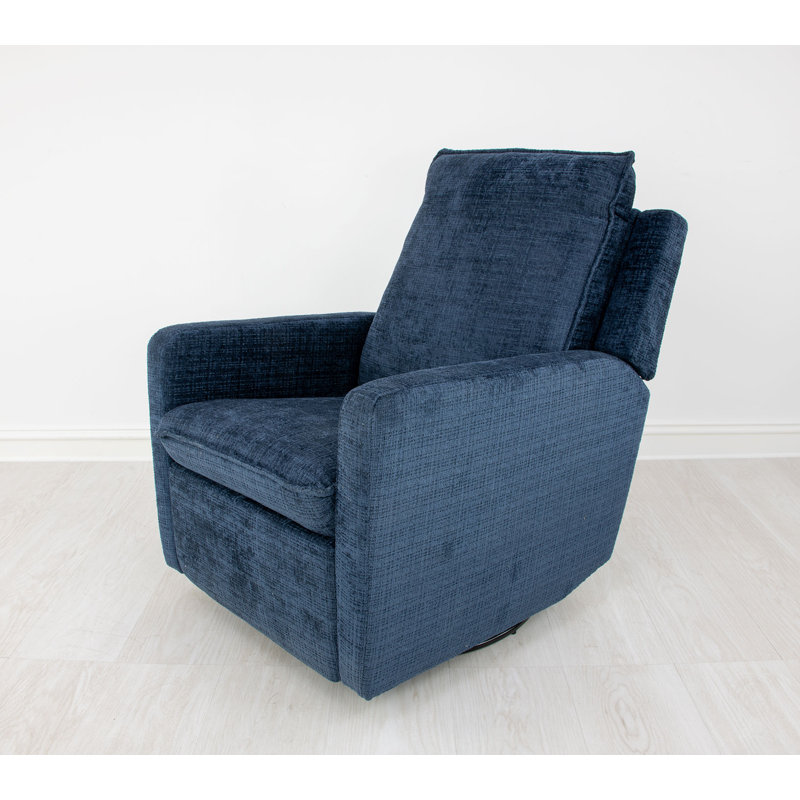 Rachel Power Swivel Rocking Chair, Navy