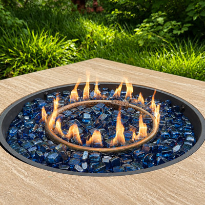 Cube Square Shape Professional Grade Reflective Fire Pit Glass