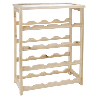 Floor Wine Bottle Rack in Beige