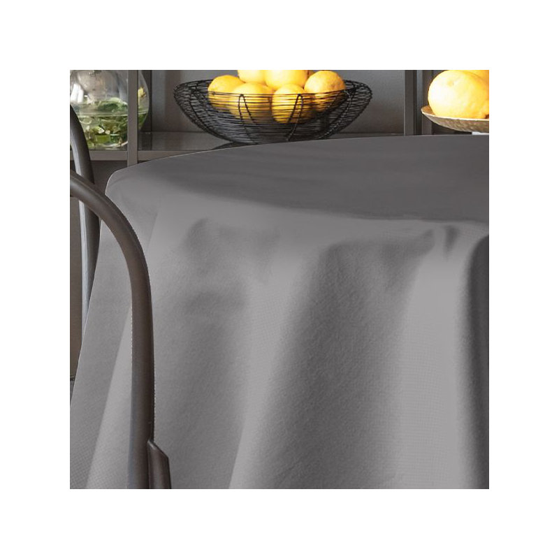 Nappe imitation lin, L 72 po x l 72 po, Gris clair