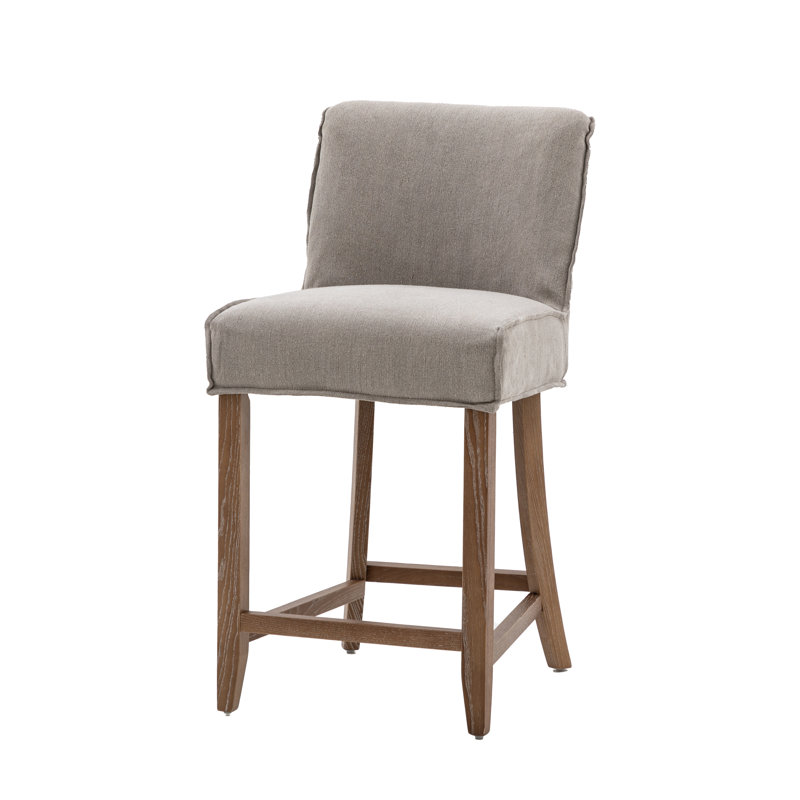 Align Upholstered Counter Stool, Taupe