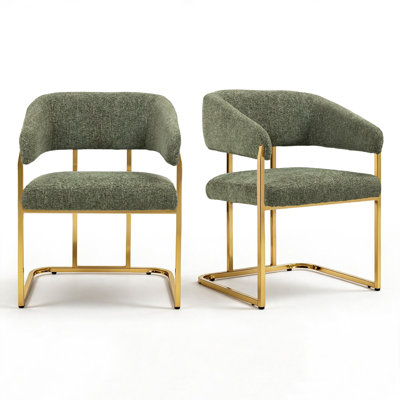 Upholstered Metal Armchair