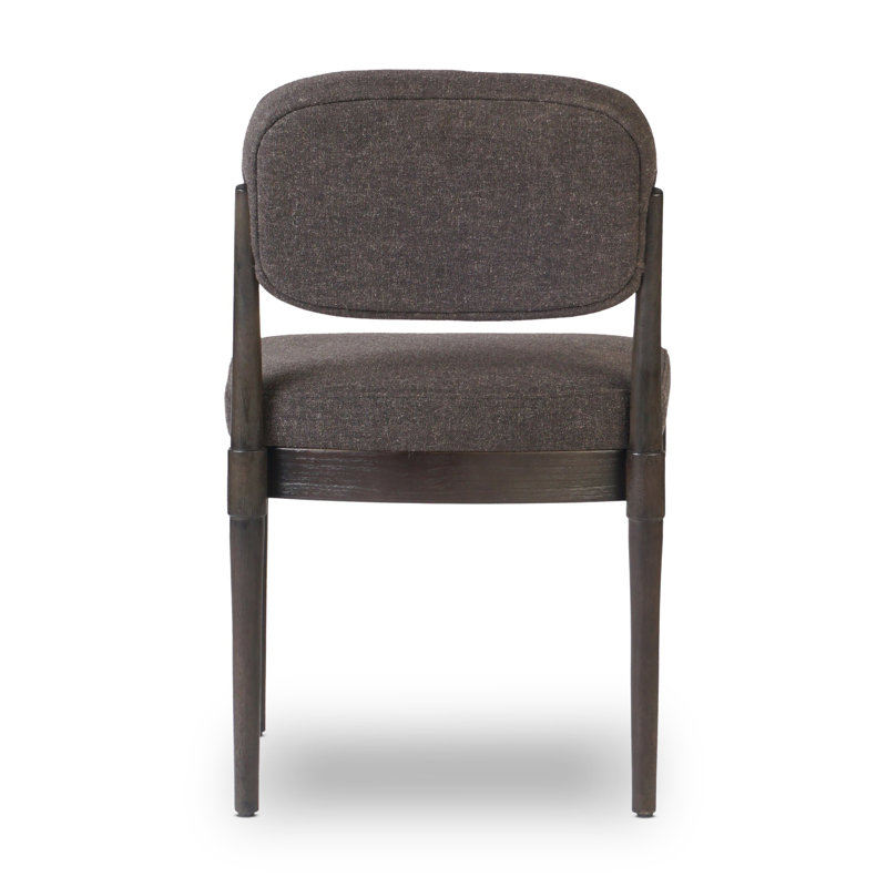 ESTHER Upholstered Dining Chair, Antwerp Noir, Burnt Oak