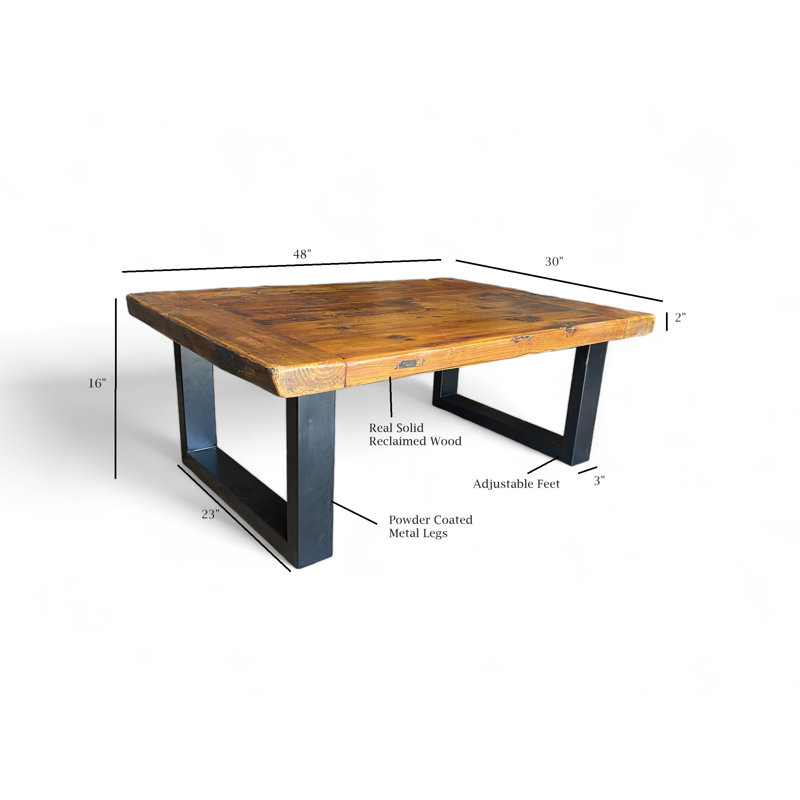 Table basse The Homestead Timber Revival, H 16,5 po x L 48 po x l 30 po