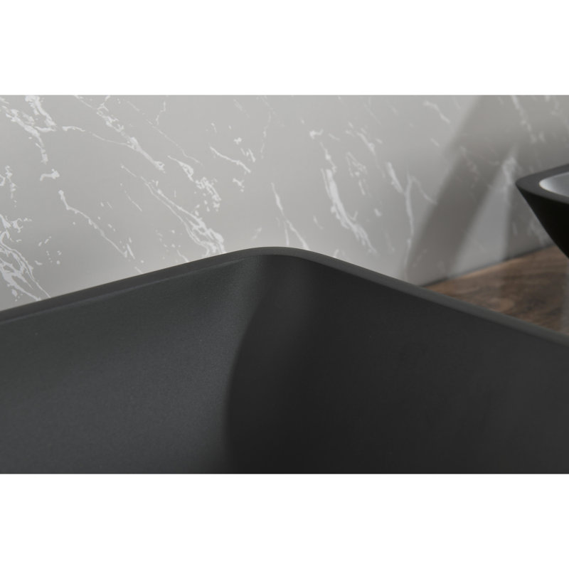 Lavabo de salle de bain en verre noir mat 22 po x l 14 po. Robinet et bonde escamotable. Look classique. Pour rouiller la corrosion. Un ensemble de lavabo. 4 po. Comprend un style élégant. Facile à nettoyer. Ensemble complet