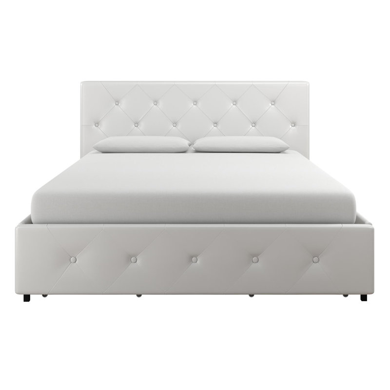 Upholstered Storage Bed, Double (4'6), Black