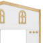Lit superposé avec garde-corps en forme de maison et lit gigogne, lit superposé en bois avec tablettes de rangement-354114525