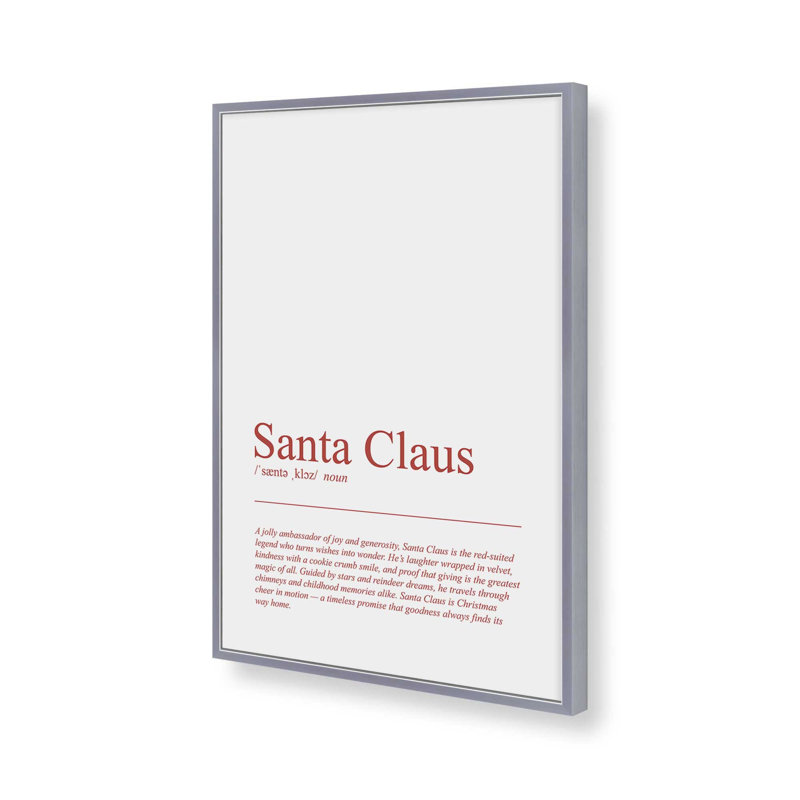 «Simply Santa», reproduction d'art, 24 po x 36 po, Chrome poli