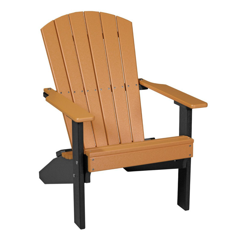 Chaise adirondack en plastique lakeside Kattamuri, Orange / Noir