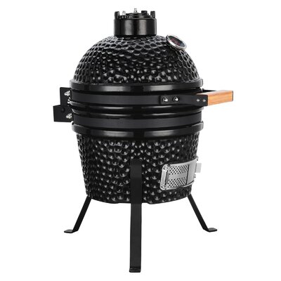 13 Inch Kamado Charcoal Grill, Roaster And Smoker. Bbq Grill,Multifunctional Ceramic Barbecue Grill, Egg Mini Garden Outdoor Portable Kitchen Style, W -  Healthomse, W59134352