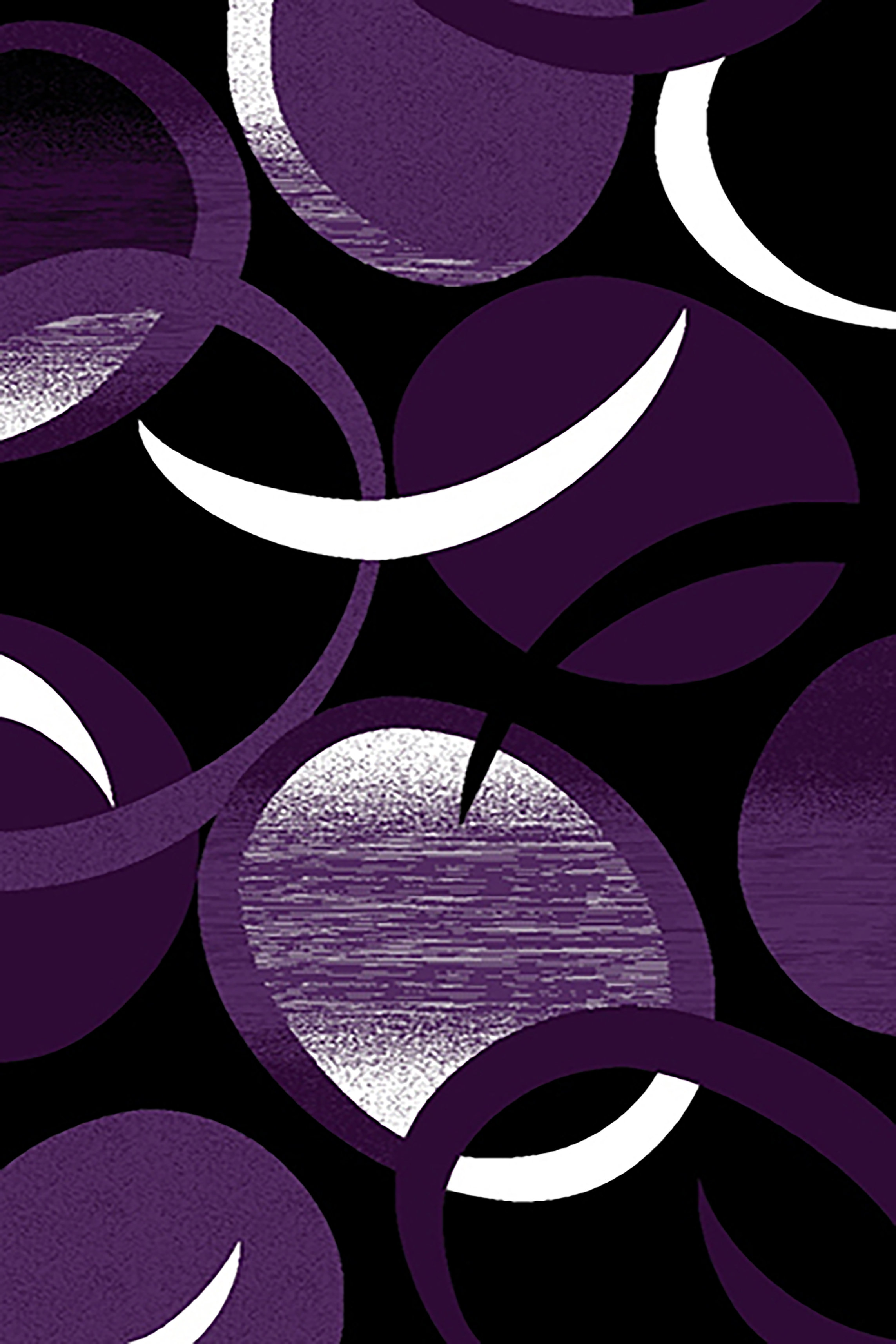 Ivy Bronx Mccampbell Abstract Purple/Black Area Rug & Reviews | Wayfair