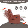 Lark Manor™ Genuine Leather Heat Massage Manual Recliner Chair With ...