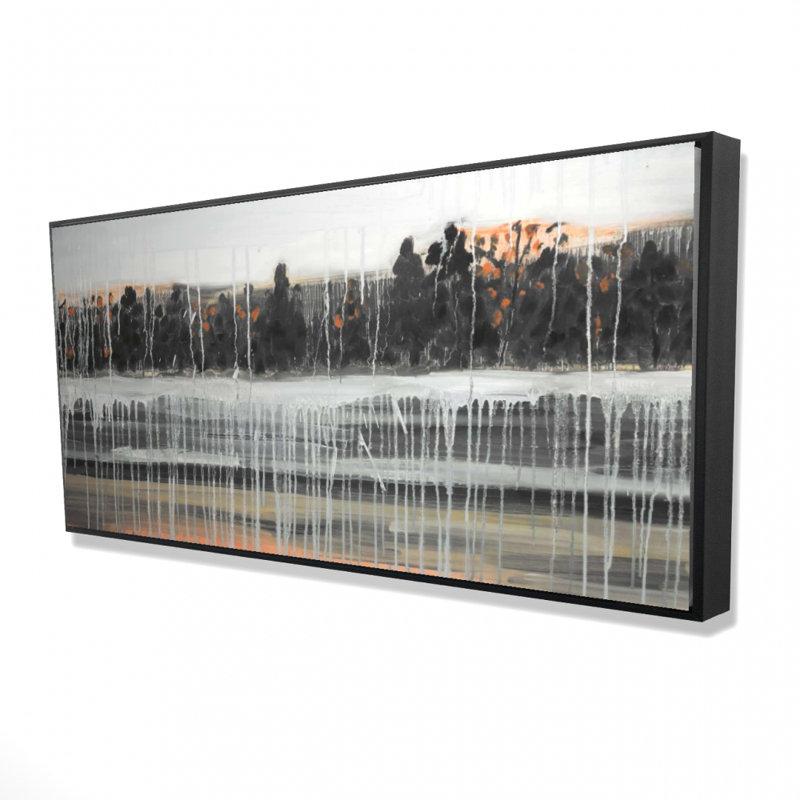 Rainy fall landscape - 24"x48" Framed canvas