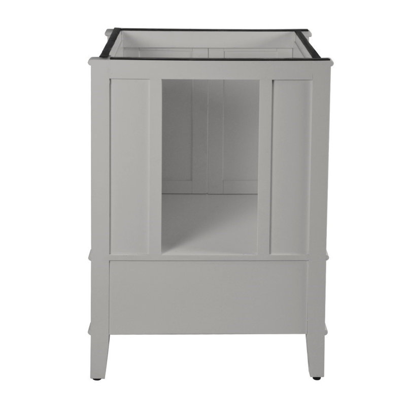 Alltawanna 25 in. Single Vanity Set with Quartz Top and Mirror, Light Gray