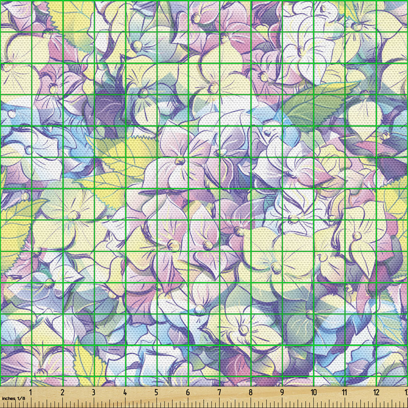Chelzie Hydrangea Flowers Multi-Purpose Fabric
