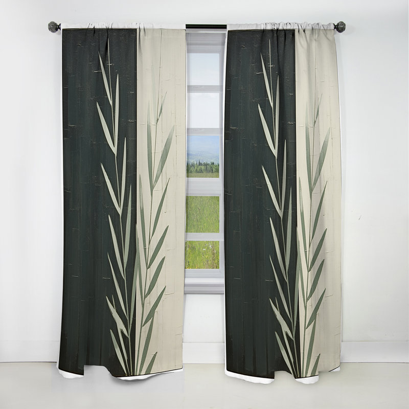 Wainwright - Leaves Curtain - Blackout Floral Curtain - 1 Panels, L 52 po x L 84 po