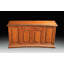 Concave 84" Wide 2 Drawer Walnut Wood Sideboard