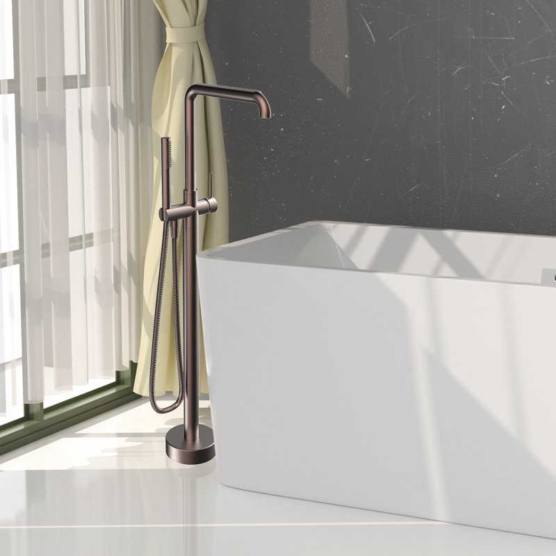 Freestanding Tub Filler with Diverter, Oil Rubbed Bronze