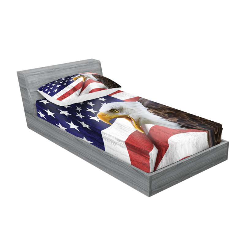 Multicolore drap-housse et coussin décoratif Ambesonne, Twin Sheet Set + 2 Pillowcases