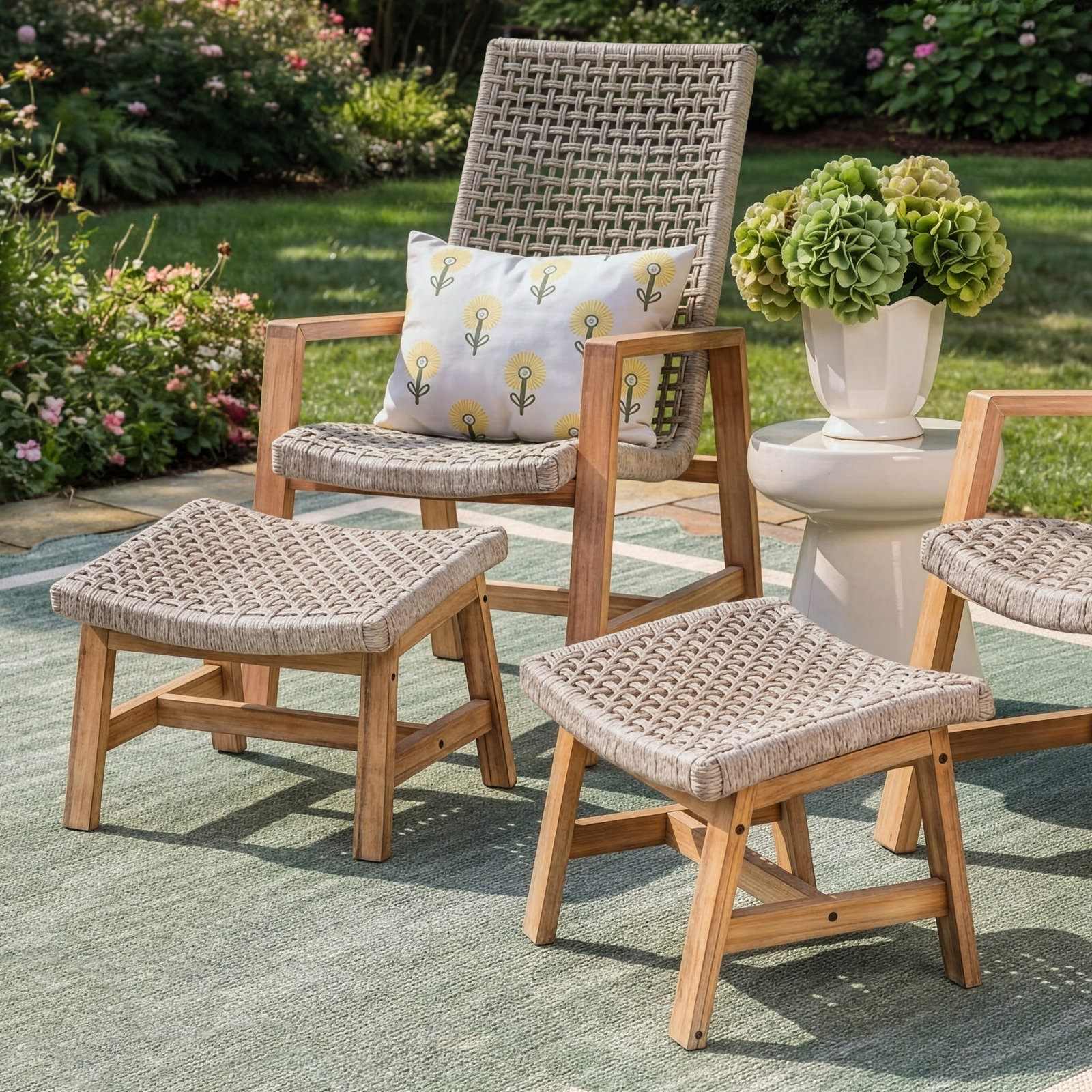 Demetri Teak Outdoor Ottoman