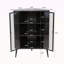 Armoire de rangement d'angle moderne à 3 niveaux avec portes en verre trempé, tablettes amovibles et structure en métal - Organisateur autoportant pour la salle de bain, la cuisine, la chambre à coucher, le salon ou les petits espaces