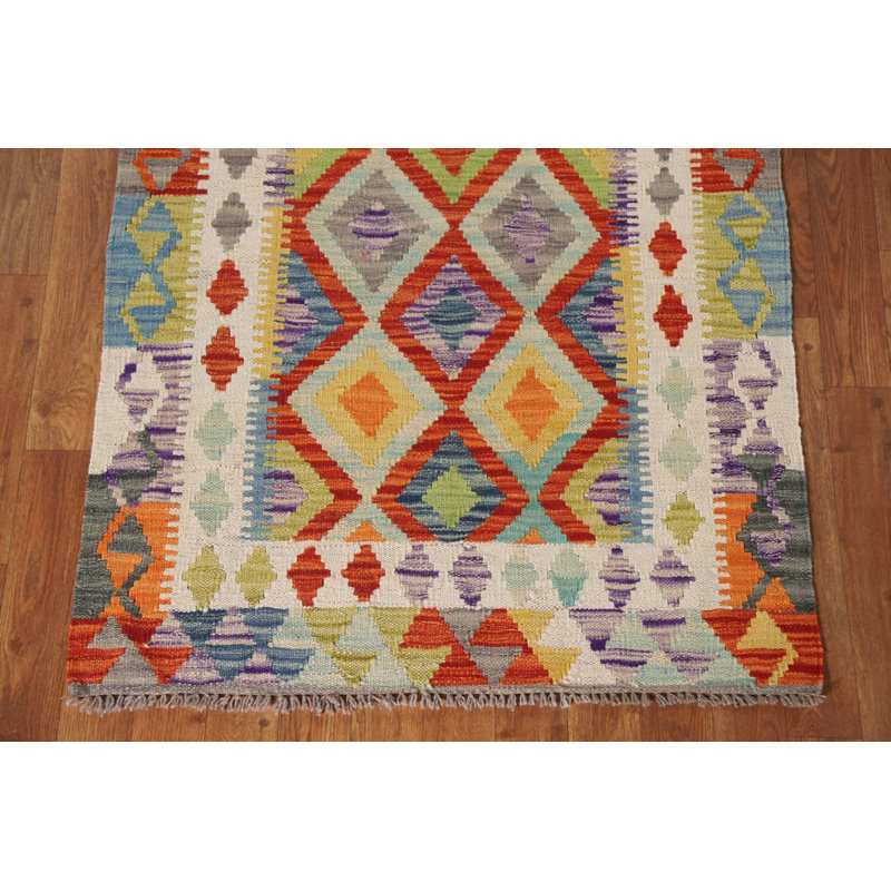 Tapis décoratif multicolore kilim oriental 3 x 4