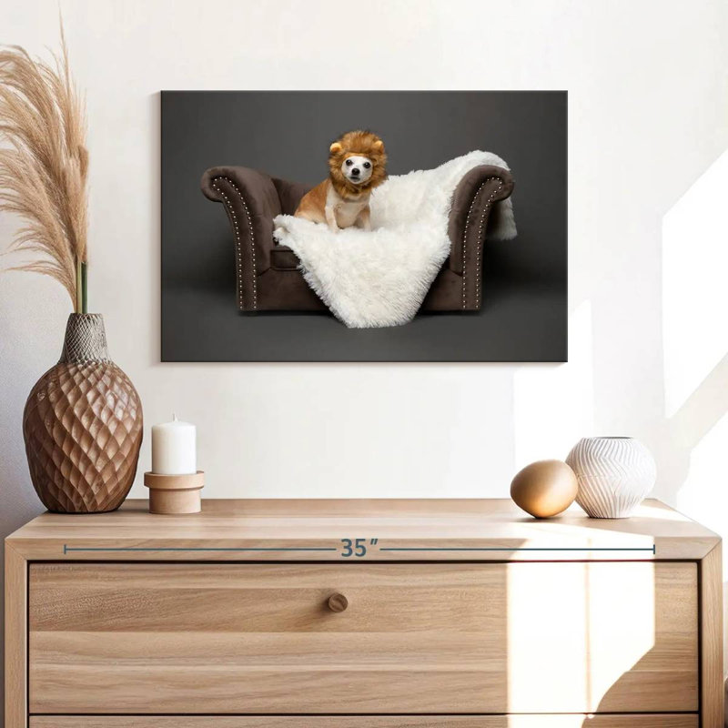Ketti Funny Chihuahua Lion, 16" H x 24" W