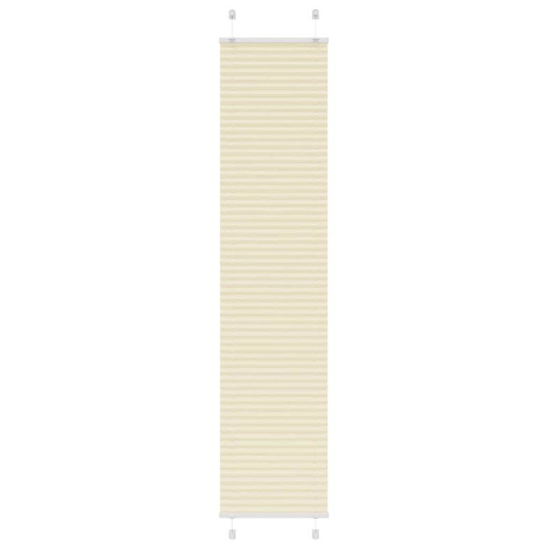 Room Darkening Pleated Shade, Cream, 50cmW x 200cmL