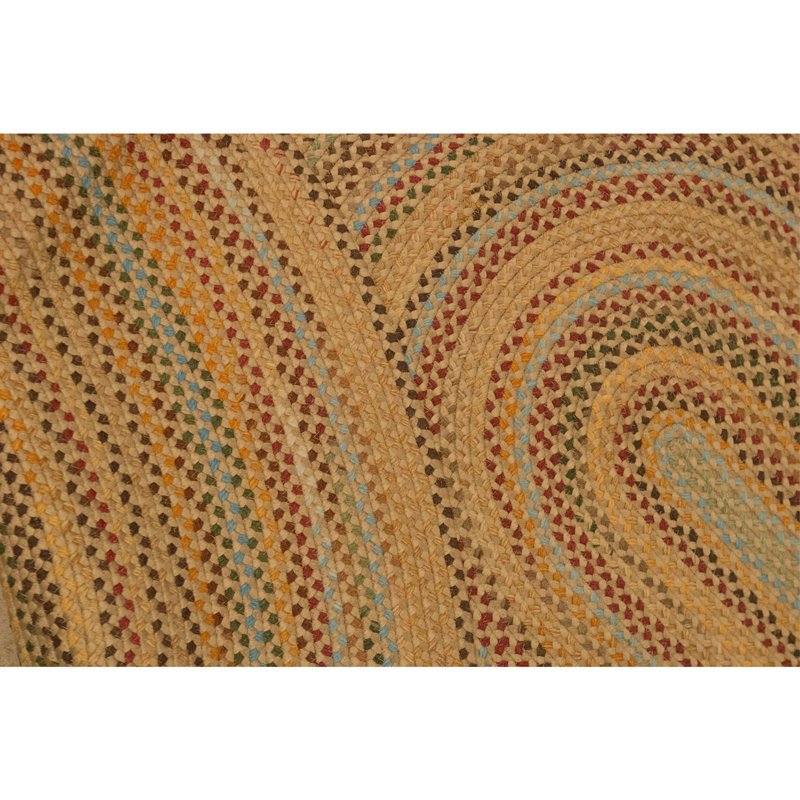 Hand Knotted Wool Area Rug in Tan