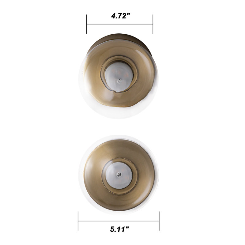 Flush Mount Ceiling Light with Glass Shade
