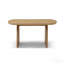 Table basse ovale 47,24 po - Placage de bois massif, facile à assembler - Naturel