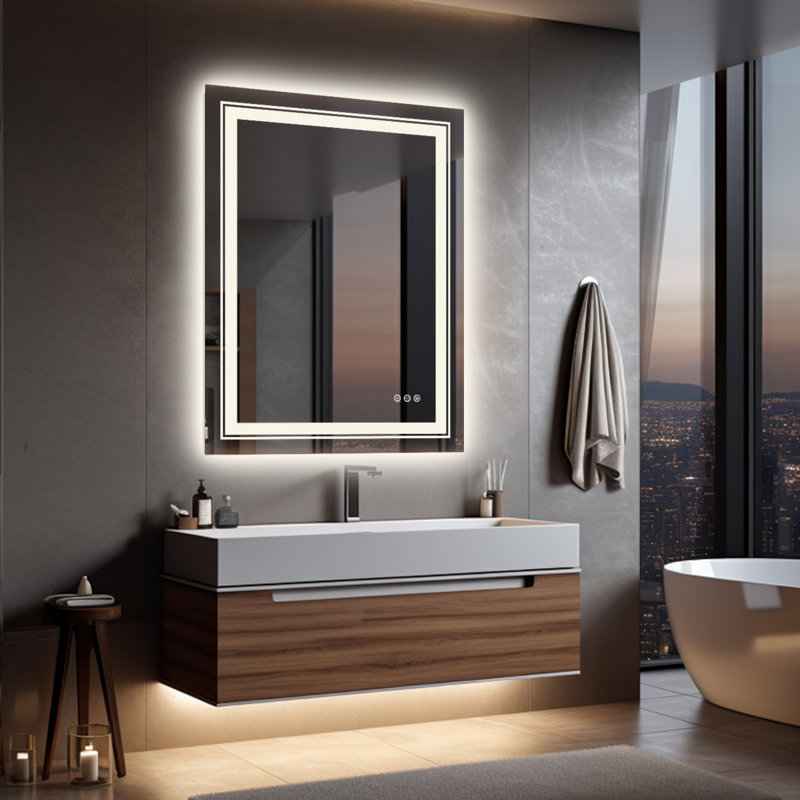 Allenby Flat Wall Mirror, 70 H x 90 W