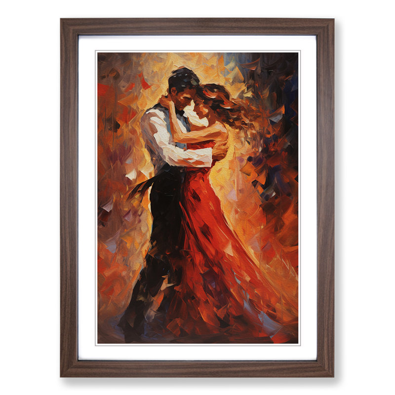 Single Picture Frame Print on Wood, 34cm H x 25cm W, Walnut Framed