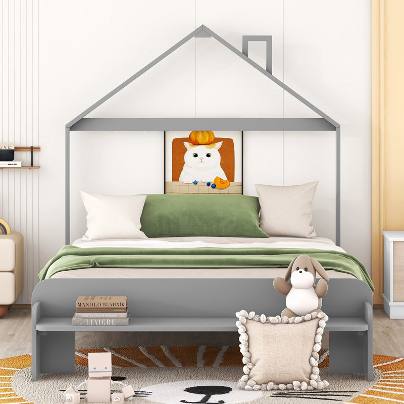 Lit plateforme Vandaad par Gracie Oaks, Simple, gris