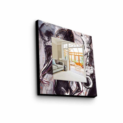 Stylish Decorative Mirror with Plexiglass, 19.7 x 19.7 inches | Durable 100% MDF Frame, Thickness: 0.3 inches | Ideal for Living Room, Bedroom, or Entryway Decor, Enhances Any Space with Modern Elegance