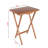 Emory 5-Piece Snack Table Set with Drop Leaf Top in Teak Finish, 25.96" H X 18.91" L X 11.77" D-1946555705