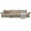 Coussin modulaire 118,11 po en polyester blanc-129490106