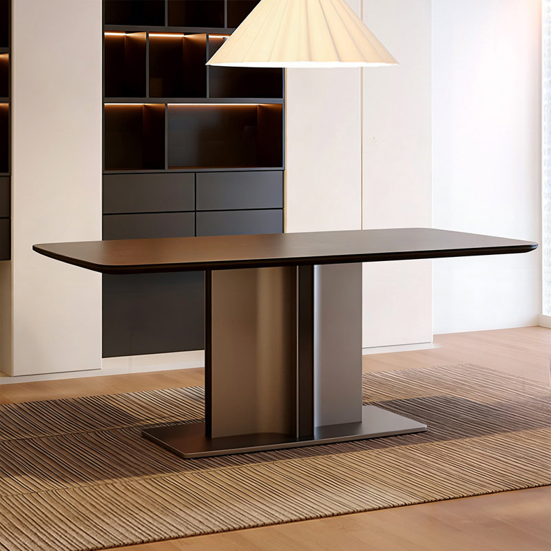 Table de salle à manger Modern, Noir, H 29,53 po x L 55,12 po x l 31,5 po