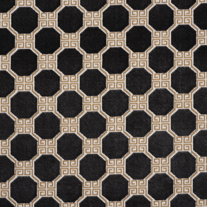 Tissu de velours Octavia, Onyx