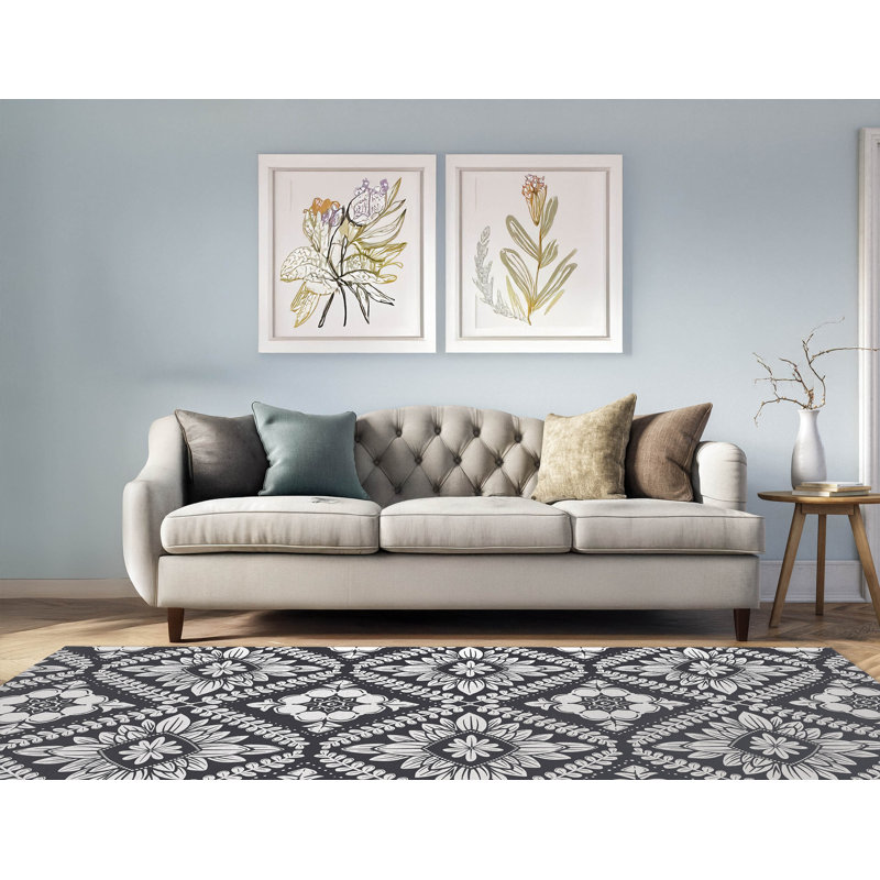 Donovan Indoor Non-Slip Area Rug, Rectangle 2' x 3'