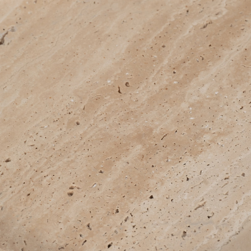 Braxton Comino Tall Travertine Table, 24" H x 14" W x 14" D